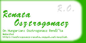 renata osztrogonacz business card